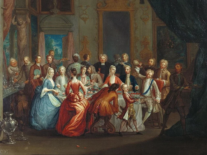 1679-Marcellus Laroon - Cena tra amici